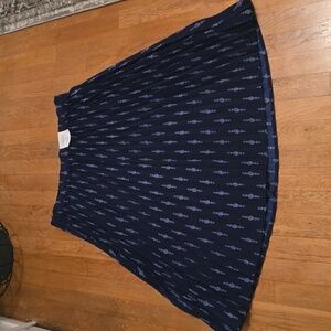 CROFT & BARROW WOMEN'S BLUE PLEATED ELASTIC WAISTBAND SKIRT SIZE XL